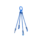 Élingue chaîne de levage 4 brins GRADE 100 avec maille de tête, maille de jonction et crochet à œil à linguet, image 3D Groupe KREMER